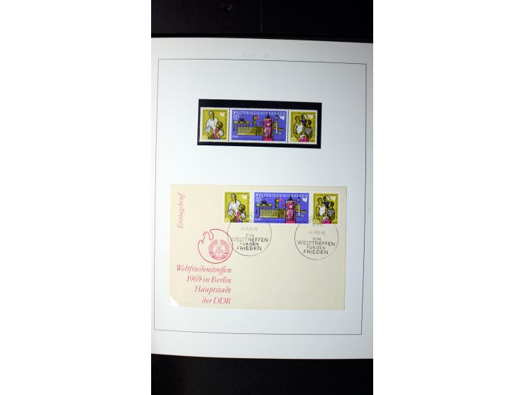 1945/90, postfrische und etwas gestempelte Sammlung mit FDC, dabei SBZ Mi.-Nr. Bl.1X, 4, 5X (2), 5Y (2), 5S, 6 (4), DDR Bl.7 