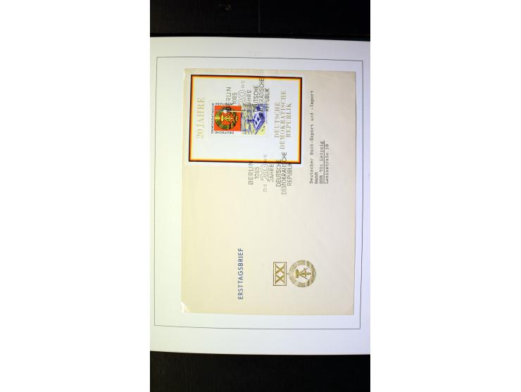 1945/90, postfrische und etwas gestempelte Sammlung mit FDC, dabei SBZ Mi.-Nr. Bl.1X, 4, 5X (2), 5Y (2), 5S, 6 (4), DDR Bl.7 