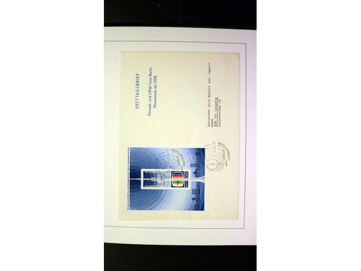 1945/90, postfrische und etwas gestempelte Sammlung mit FDC, dabei SBZ Mi.-Nr. Bl.1X, 4, 5X (2), 5Y (2), 5S, 6 (4), DDR Bl.7 