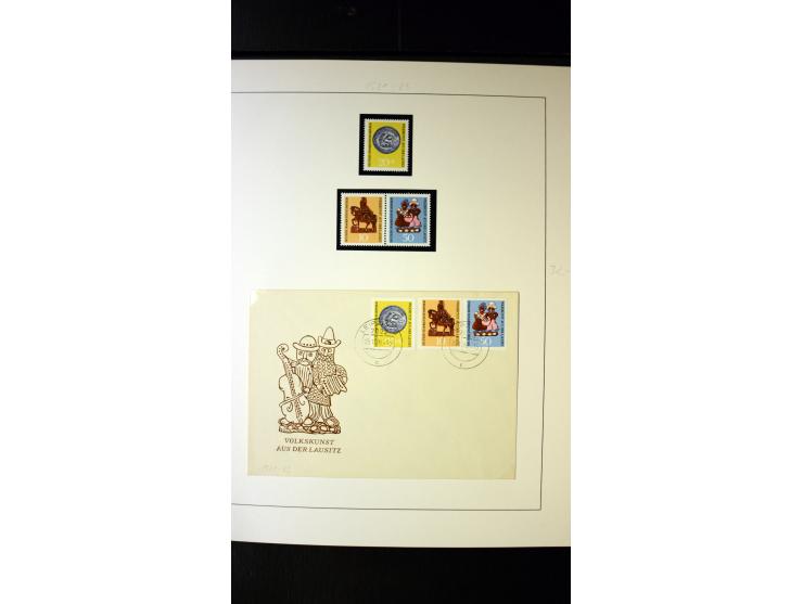 1945/90, postfrische und etwas gestempelte Sammlung mit FDC, dabei SBZ Mi.-Nr. Bl.1X, 4, 5X (2), 5Y (2), 5S, 6 (4), DDR Bl.7 