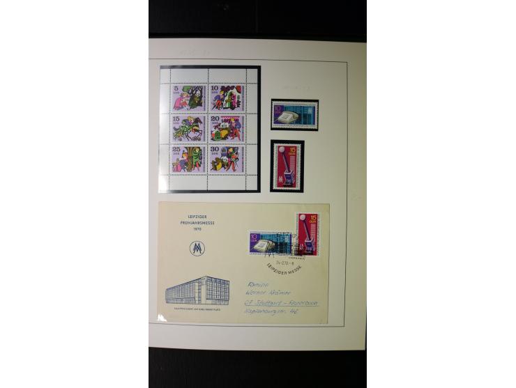 1945/90, postfrische und etwas gestempelte Sammlung mit FDC, dabei SBZ Mi.-Nr. Bl.1X, 4, 5X (2), 5Y (2), 5S, 6 (4), DDR Bl.7 