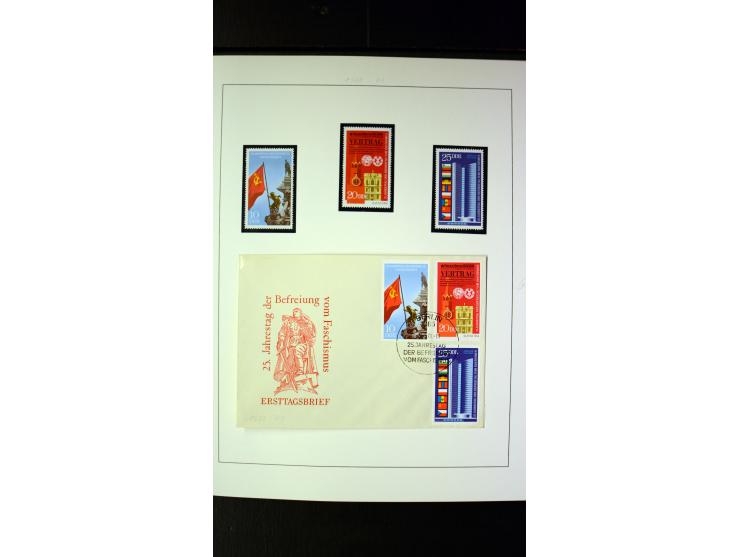 1945/90, postfrische und etwas gestempelte Sammlung mit FDC, dabei SBZ Mi.-Nr. Bl.1X, 4, 5X (2), 5Y (2), 5S, 6 (4), DDR Bl.7 