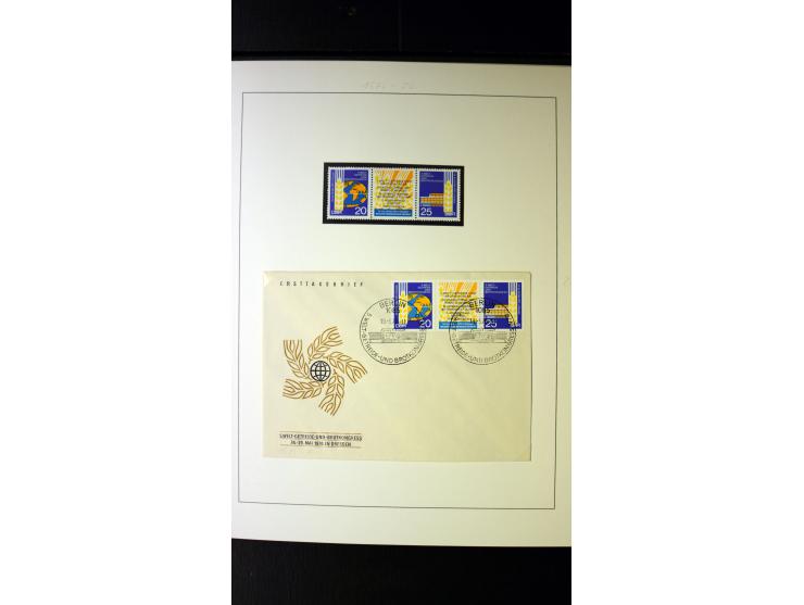 1945/90, postfrische und etwas gestempelte Sammlung mit FDC, dabei SBZ Mi.-Nr. Bl.1X, 4, 5X (2), 5Y (2), 5S, 6 (4), DDR Bl.7 