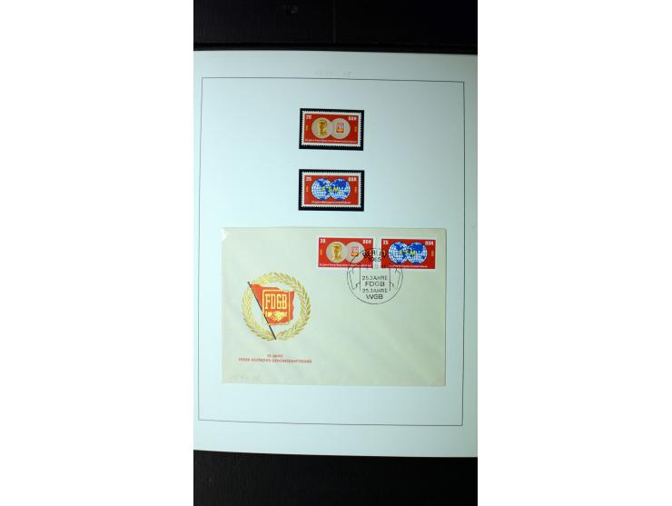 1945/90, postfrische und etwas gestempelte Sammlung mit FDC, dabei SBZ Mi.-Nr. Bl.1X, 4, 5X (2), 5Y (2), 5S, 6 (4), DDR Bl.7 