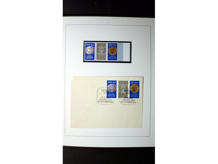 1945/90, postfrische und etwas gestempelte Sammlung mit FDC, dabei SBZ Mi.-Nr. Bl.1X, 4, 5X (2), 5Y (2), 5S, 6 (4), DDR Bl.7 