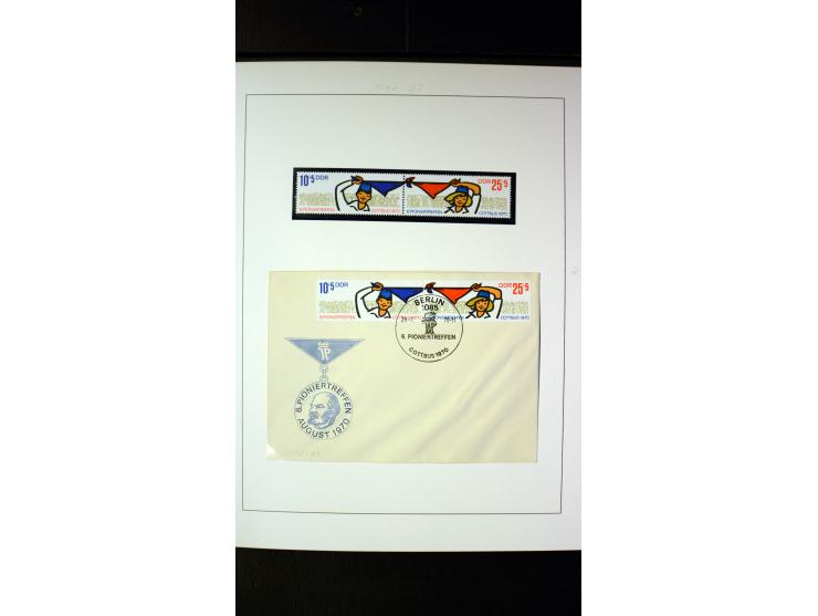 1945/90, postfrische und etwas gestempelte Sammlung mit FDC, dabei SBZ Mi.-Nr. Bl.1X, 4, 5X (2), 5Y (2), 5S, 6 (4), DDR Bl.7 