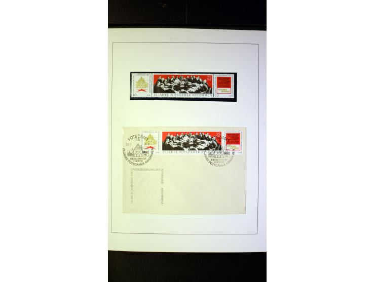 1945/90, postfrische und etwas gestempelte Sammlung mit FDC, dabei SBZ Mi.-Nr. Bl.1X, 4, 5X (2), 5Y (2), 5S, 6 (4), DDR Bl.7 