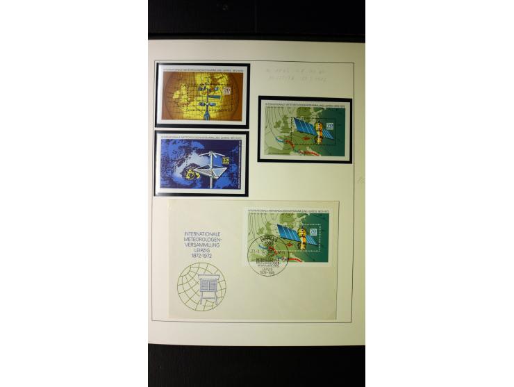 1945/90, postfrische und etwas gestempelte Sammlung mit FDC, dabei SBZ Mi.-Nr. Bl.1X, 4, 5X (2), 5Y (2), 5S, 6 (4), DDR Bl.7 