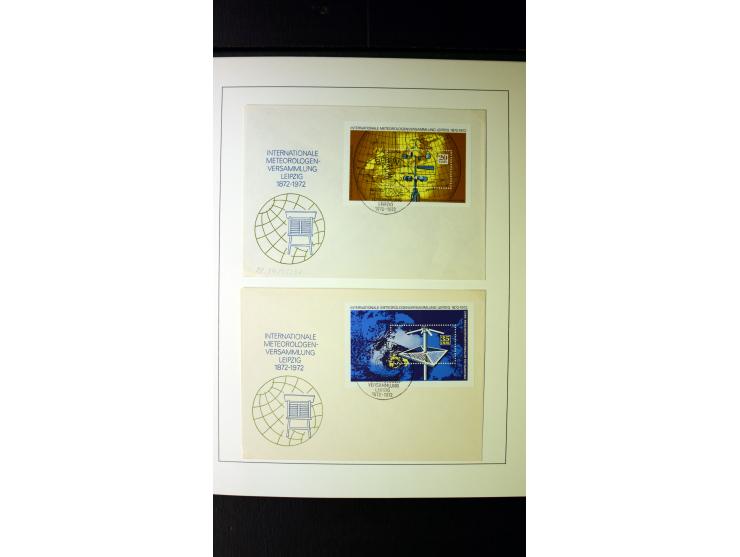 1945/90, postfrische und etwas gestempelte Sammlung mit FDC, dabei SBZ Mi.-Nr. Bl.1X, 4, 5X (2), 5Y (2), 5S, 6 (4), DDR Bl.7 