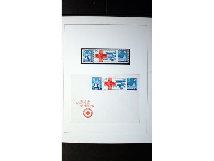 1945/90, postfrische und etwas gestempelte Sammlung mit FDC, dabei SBZ Mi.-Nr. Bl.1X, 4, 5X (2), 5Y (2), 5S, 6 (4), DDR Bl.7 