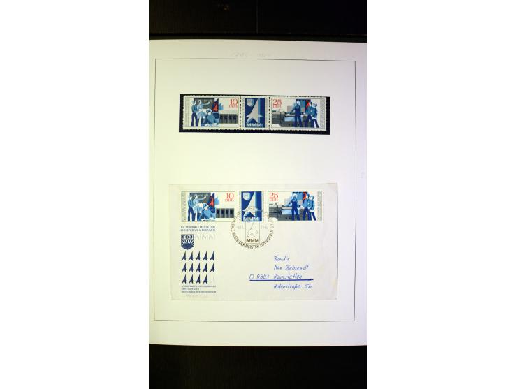 1945/90, postfrische und etwas gestempelte Sammlung mit FDC, dabei SBZ Mi.-Nr. Bl.1X, 4, 5X (2), 5Y (2), 5S, 6 (4), DDR Bl.7 