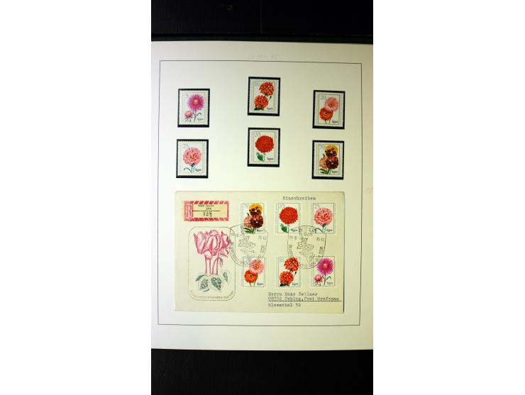 1945/90, postfrische und etwas gestempelte Sammlung mit FDC, dabei SBZ Mi.-Nr. Bl.1X, 4, 5X (2), 5Y (2), 5S, 6 (4), DDR Bl.7 