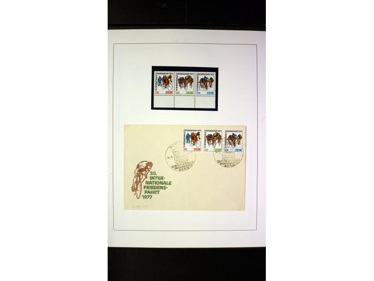 1945/90, postfrische und etwas gestempelte Sammlung mit FDC, dabei SBZ Mi.-Nr. Bl.1X, 4, 5X (2), 5Y (2), 5S, 6 (4), DDR Bl.7 