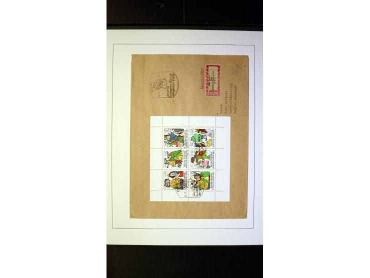 1945/90, postfrische und etwas gestempelte Sammlung mit FDC, dabei SBZ Mi.-Nr. Bl.1X, 4, 5X (2), 5Y (2), 5S, 6 (4), DDR Bl.7 