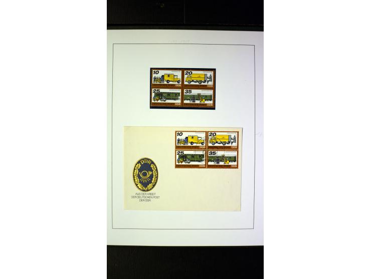 1945/90, postfrische und etwas gestempelte Sammlung mit FDC, dabei SBZ Mi.-Nr. Bl.1X, 4, 5X (2), 5Y (2), 5S, 6 (4), DDR Bl.7 