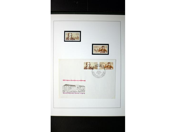 1945/90, postfrische und etwas gestempelte Sammlung mit FDC, dabei SBZ Mi.-Nr. Bl.1X, 4, 5X (2), 5Y (2), 5S, 6 (4), DDR Bl.7 