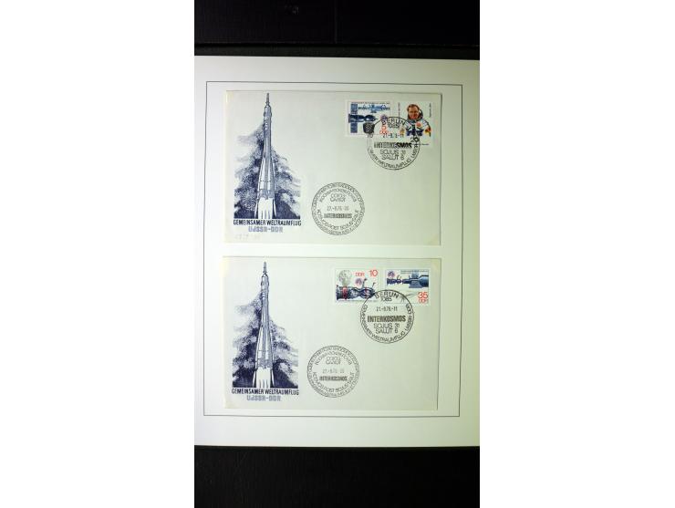 1945/90, postfrische und etwas gestempelte Sammlung mit FDC, dabei SBZ Mi.-Nr. Bl.1X, 4, 5X (2), 5Y (2), 5S, 6 (4), DDR Bl.7 