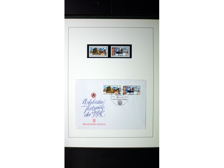 1945/90, postfrische und etwas gestempelte Sammlung mit FDC, dabei SBZ Mi.-Nr. Bl.1X, 4, 5X (2), 5Y (2), 5S, 6 (4), DDR Bl.7 