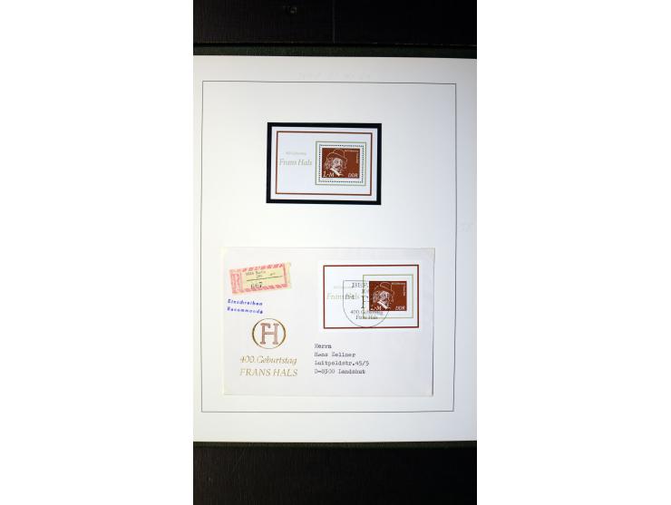 1945/90, postfrische und etwas gestempelte Sammlung mit FDC, dabei SBZ Mi.-Nr. Bl.1X, 4, 5X (2), 5Y (2), 5S, 6 (4), DDR Bl.7 