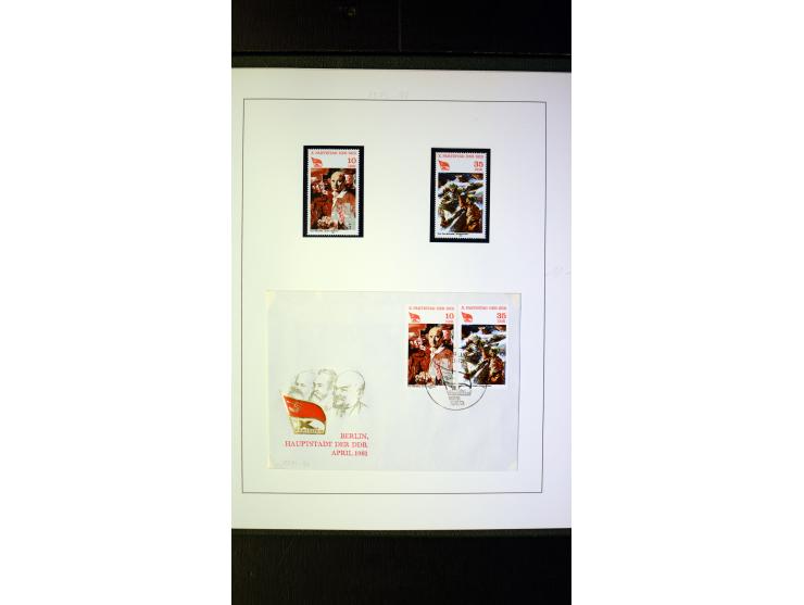 1945/90, postfrische und etwas gestempelte Sammlung mit FDC, dabei SBZ Mi.-Nr. Bl.1X, 4, 5X (2), 5Y (2), 5S, 6 (4), DDR Bl.7 