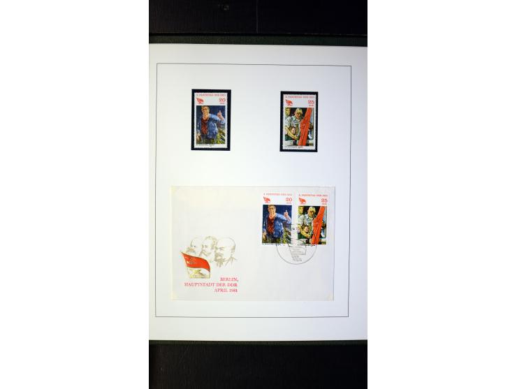 1945/90, postfrische und etwas gestempelte Sammlung mit FDC, dabei SBZ Mi.-Nr. Bl.1X, 4, 5X (2), 5Y (2), 5S, 6 (4), DDR Bl.7 