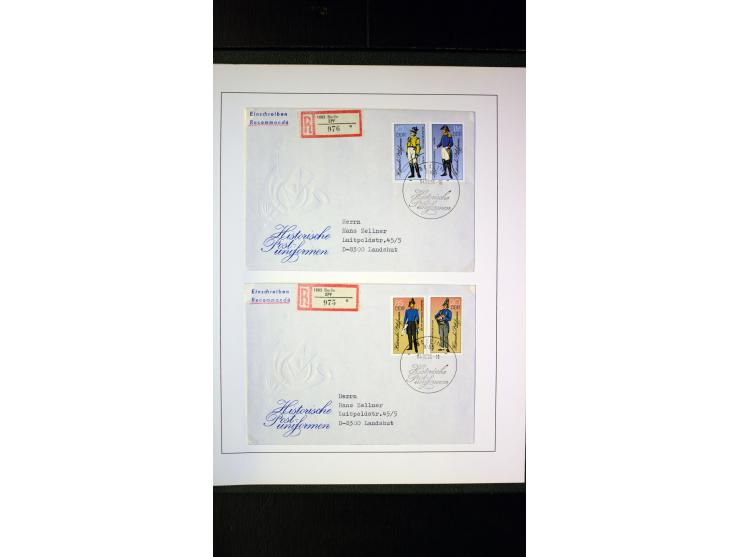 1945/90, postfrische und etwas gestempelte Sammlung mit FDC, dabei SBZ Mi.-Nr. Bl.1X, 4, 5X (2), 5Y (2), 5S, 6 (4), DDR Bl.7 