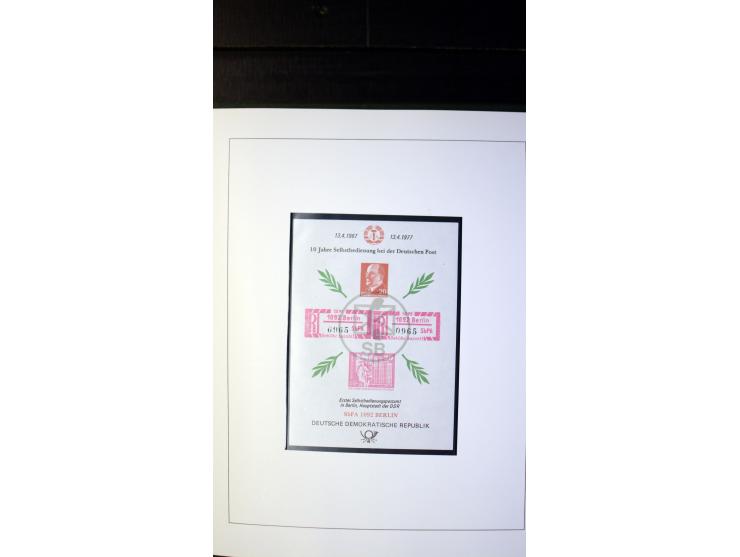 1945/90, postfrische und etwas gestempelte Sammlung mit FDC, dabei SBZ Mi.-Nr. Bl.1X, 4, 5X (2), 5Y (2), 5S, 6 (4), DDR Bl.7 