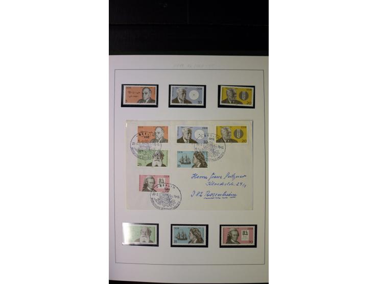 1945/90, postfrische und etwas gestempelte Sammlung mit FDC, dabei SBZ Mi.-Nr. Bl.1X, 4, 5X (2), 5Y (2), 5S, 6 (4), DDR Bl.7 