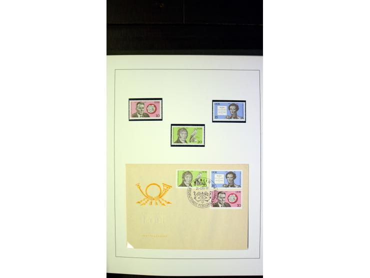 1945/90, postfrische und etwas gestempelte Sammlung mit FDC, dabei SBZ Mi.-Nr. Bl.1X, 4, 5X (2), 5Y (2), 5S, 6 (4), DDR Bl.7 