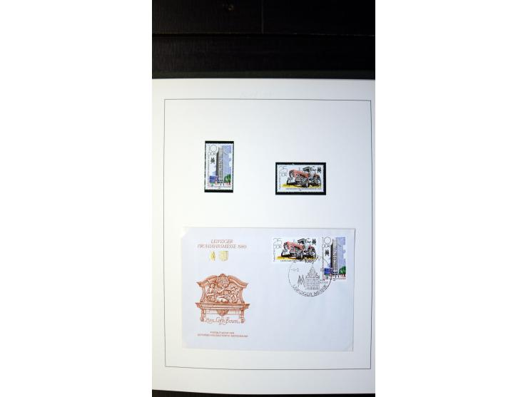 1945/90, postfrische und etwas gestempelte Sammlung mit FDC, dabei SBZ Mi.-Nr. Bl.1X, 4, 5X (2), 5Y (2), 5S, 6 (4), DDR Bl.7 