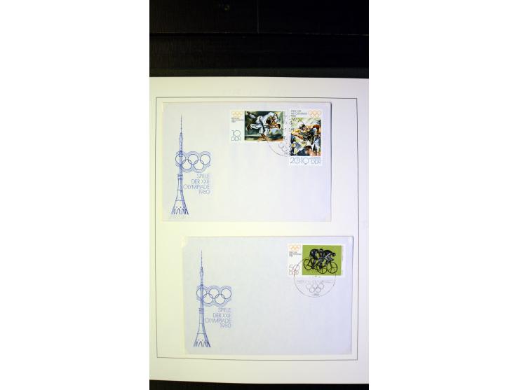 1945/90, postfrische und etwas gestempelte Sammlung mit FDC, dabei SBZ Mi.-Nr. Bl.1X, 4, 5X (2), 5Y (2), 5S, 6 (4), DDR Bl.7 