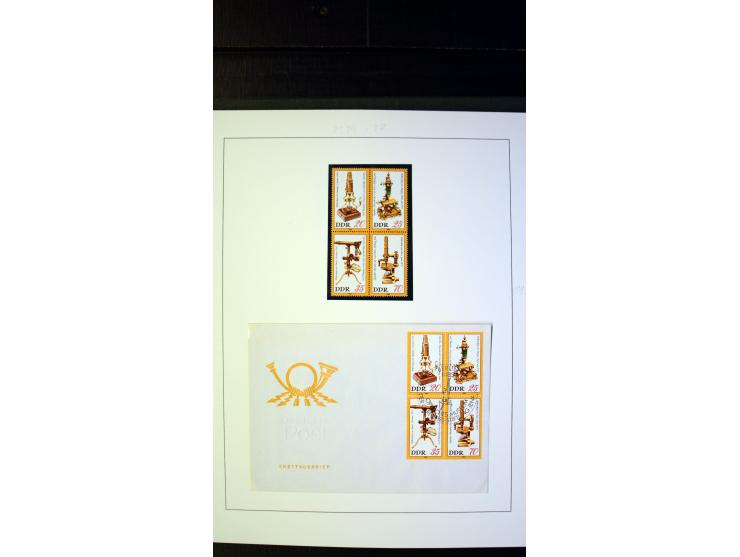 1945/90, postfrische und etwas gestempelte Sammlung mit FDC, dabei SBZ Mi.-Nr. Bl.1X, 4, 5X (2), 5Y (2), 5S, 6 (4), DDR Bl.7 