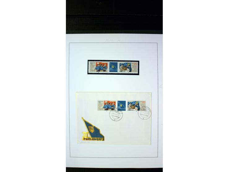 1945/90, postfrische und etwas gestempelte Sammlung mit FDC, dabei SBZ Mi.-Nr. Bl.1X, 4, 5X (2), 5Y (2), 5S, 6 (4), DDR Bl.7 