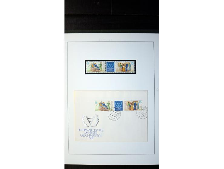 1945/90, postfrische und etwas gestempelte Sammlung mit FDC, dabei SBZ Mi.-Nr. Bl.1X, 4, 5X (2), 5Y (2), 5S, 6 (4), DDR Bl.7 