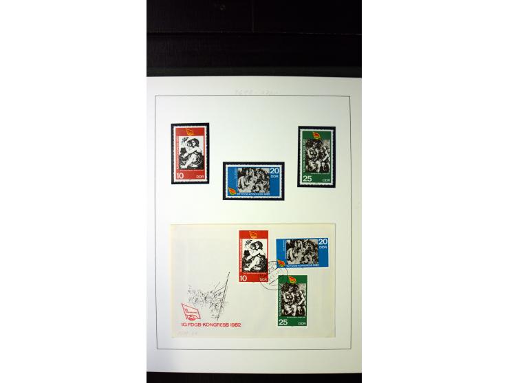 1945/90, postfrische und etwas gestempelte Sammlung mit FDC, dabei SBZ Mi.-Nr. Bl.1X, 4, 5X (2), 5Y (2), 5S, 6 (4), DDR Bl.7 