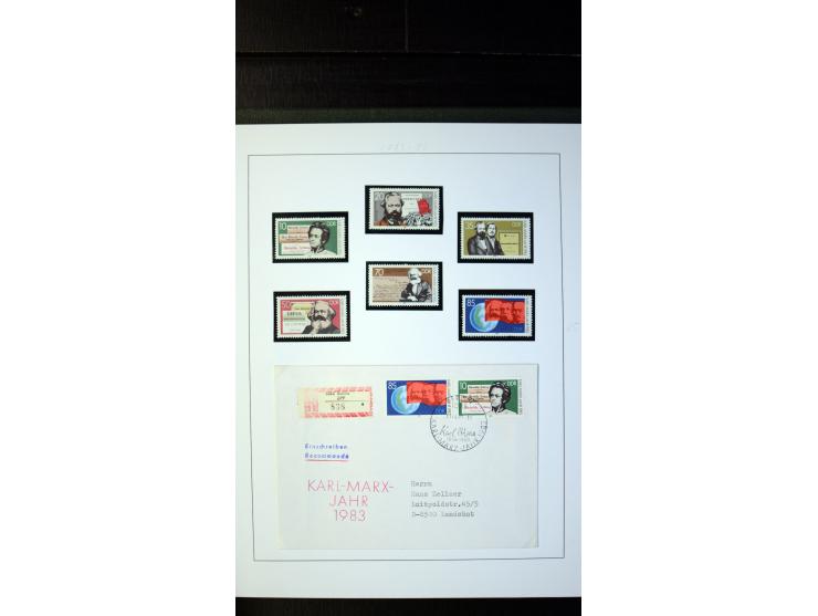 1945/90, postfrische und etwas gestempelte Sammlung mit FDC, dabei SBZ Mi.-Nr. Bl.1X, 4, 5X (2), 5Y (2), 5S, 6 (4), DDR Bl.7 
