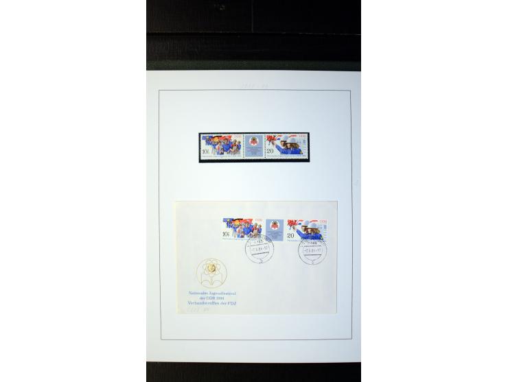 1945/90, postfrische und etwas gestempelte Sammlung mit FDC, dabei SBZ Mi.-Nr. Bl.1X, 4, 5X (2), 5Y (2), 5S, 6 (4), DDR Bl.7 