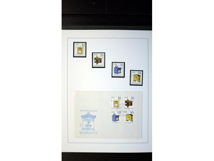 1945/90, postfrische und etwas gestempelte Sammlung mit FDC, dabei SBZ Mi.-Nr. Bl.1X, 4, 5X (2), 5Y (2), 5S, 6 (4), DDR Bl.7 