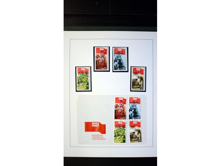 1945/90, postfrische und etwas gestempelte Sammlung mit FDC, dabei SBZ Mi.-Nr. Bl.1X, 4, 5X (2), 5Y (2), 5S, 6 (4), DDR Bl.7 