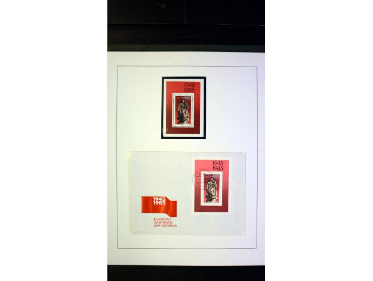 1945/90, postfrische und etwas gestempelte Sammlung mit FDC, dabei SBZ Mi.-Nr. Bl.1X, 4, 5X (2), 5Y (2), 5S, 6 (4), DDR Bl.7 