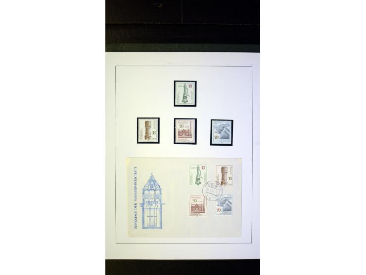 1945/90, postfrische und etwas gestempelte Sammlung mit FDC, dabei SBZ Mi.-Nr. Bl.1X, 4, 5X (2), 5Y (2), 5S, 6 (4), DDR Bl.7 