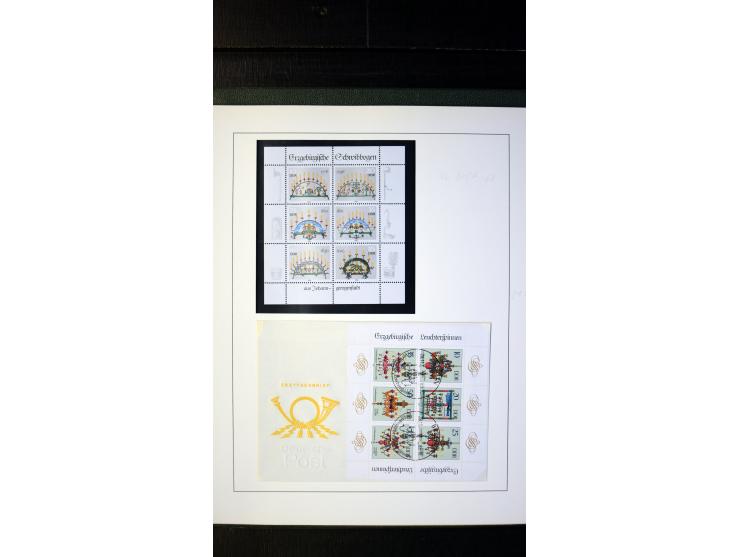 1945/90, postfrische und etwas gestempelte Sammlung mit FDC, dabei SBZ Mi.-Nr. Bl.1X, 4, 5X (2), 5Y (2), 5S, 6 (4), DDR Bl.7 