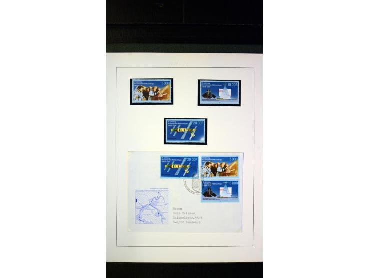 1945/90, postfrische und etwas gestempelte Sammlung mit FDC, dabei SBZ Mi.-Nr. Bl.1X, 4, 5X (2), 5Y (2), 5S, 6 (4), DDR Bl.7 