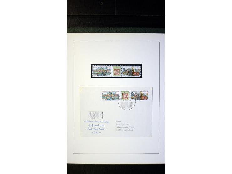 1945/90, postfrische und etwas gestempelte Sammlung mit FDC, dabei SBZ Mi.-Nr. Bl.1X, 4, 5X (2), 5Y (2), 5S, 6 (4), DDR Bl.7 