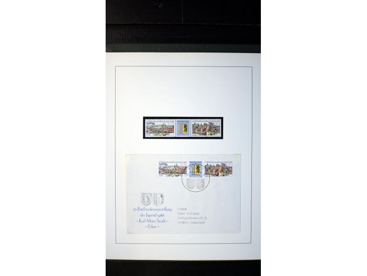 1945/90, postfrische und etwas gestempelte Sammlung mit FDC, dabei SBZ Mi.-Nr. Bl.1X, 4, 5X (2), 5Y (2), 5S, 6 (4), DDR Bl.7 