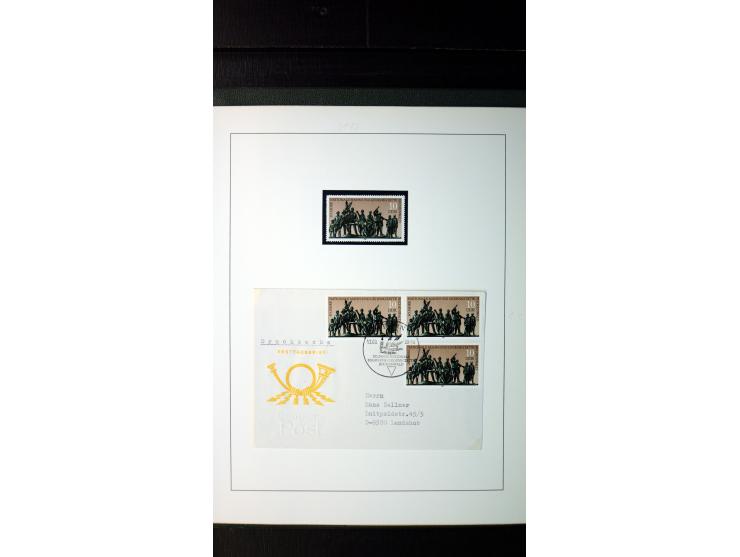 1945/90, postfrische und etwas gestempelte Sammlung mit FDC, dabei SBZ Mi.-Nr. Bl.1X, 4, 5X (2), 5Y (2), 5S, 6 (4), DDR Bl.7 