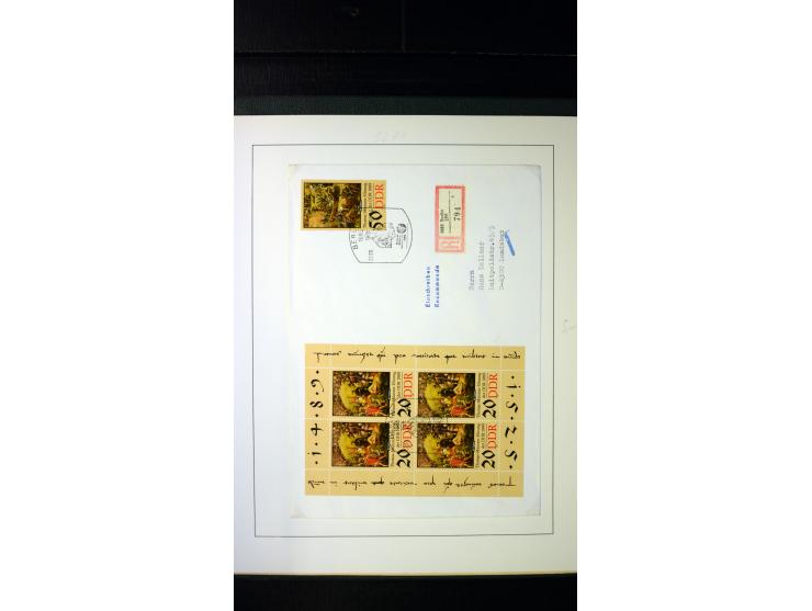 1945/90, postfrische und etwas gestempelte Sammlung mit FDC, dabei SBZ Mi.-Nr. Bl.1X, 4, 5X (2), 5Y (2), 5S, 6 (4), DDR Bl.7 