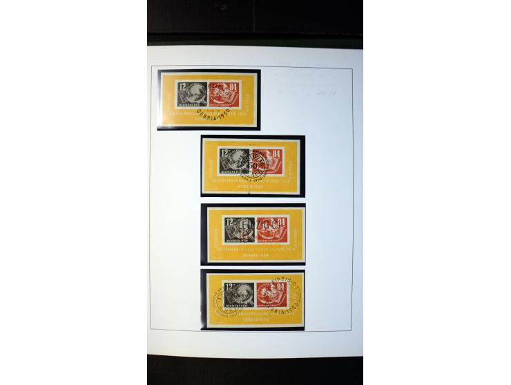 1945/90, postfrische und etwas gestempelte Sammlung mit FDC, dabei SBZ Mi.-Nr. Bl.1X, 4, 5X (2), 5Y (2), 5S, 6 (4), DDR Bl.7 
