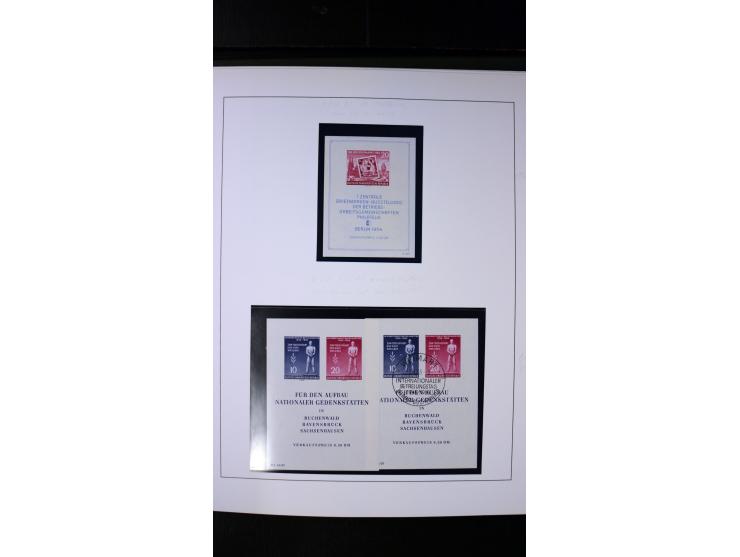 1945/90, postfrische und etwas gestempelte Sammlung mit FDC, dabei SBZ Mi.-Nr. Bl.1X, 4, 5X (2), 5Y (2), 5S, 6 (4), DDR Bl.7 