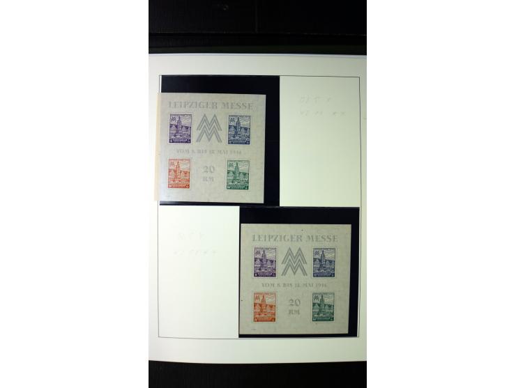 1945/90, postfrische und etwas gestempelte Sammlung mit FDC, dabei SBZ Mi.-Nr. Bl.1X, 4, 5X (2), 5Y (2), 5S, 6 (4), DDR Bl.7 